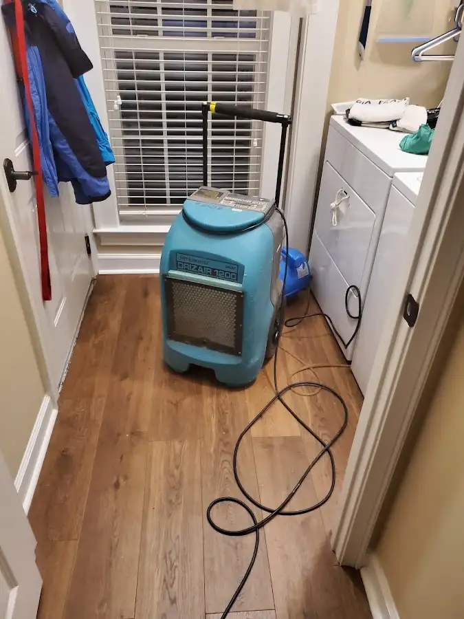 Commercial dehumidifier deployed for Flood Damage Cleanup in East Hanover